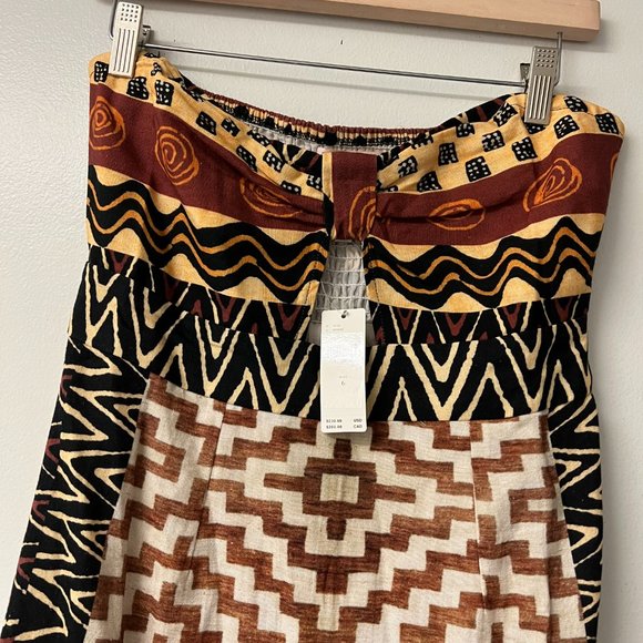 Anthropologie Brown Nwot Verb Pallavi Singhee Geo Cut-out Midi Night Out Dress - Picture 6 of 8